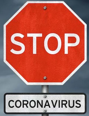 koronawirus covid19 znak stop